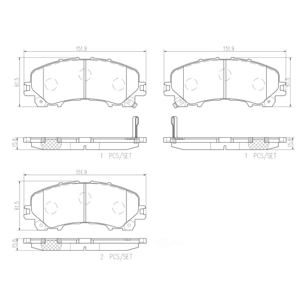 brembo Premium Ceramic Front Disc Brake Pads P56106N