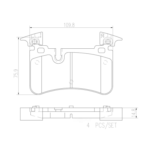 brembo Premium Ceramic Rear Disc Brake Pads P50113N