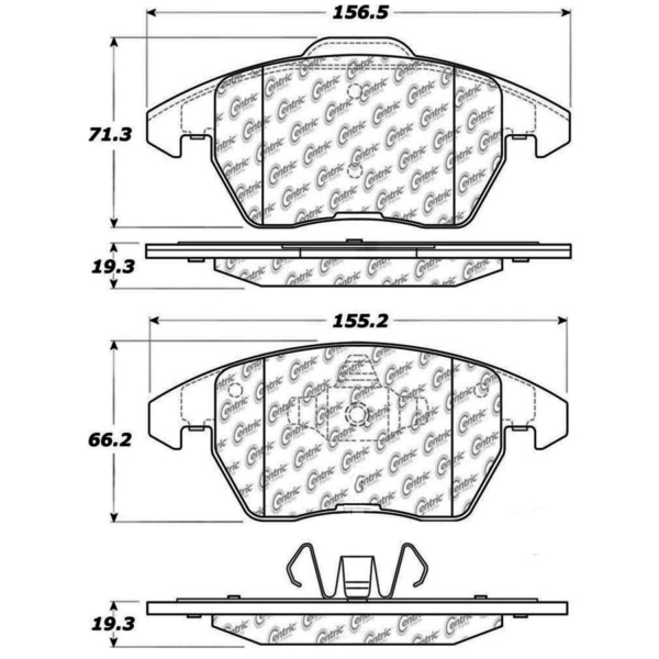 Centric Posi Quiet™ Ceramic Front Disc Brake Pads 105.11072