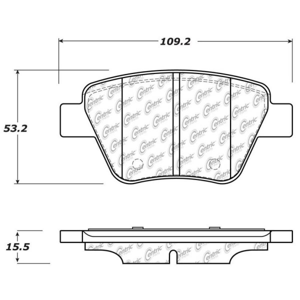 Centric Premium Ceramic Rear Disc Brake Pads 301.14560