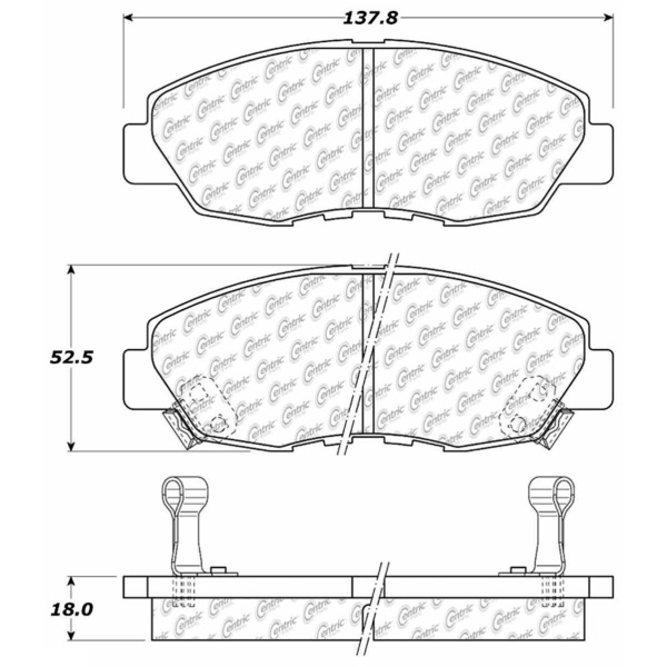 Centric Posi Quiet™ Ceramic Front Disc Brake Pads 105.04650