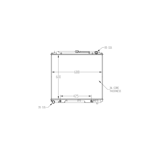 TYC Engine Coolant Radiator 2807