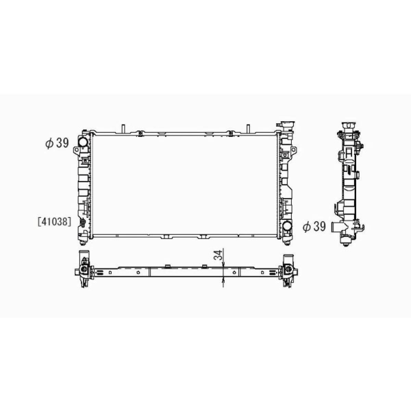 TYC Engine Coolant Radiator 2795