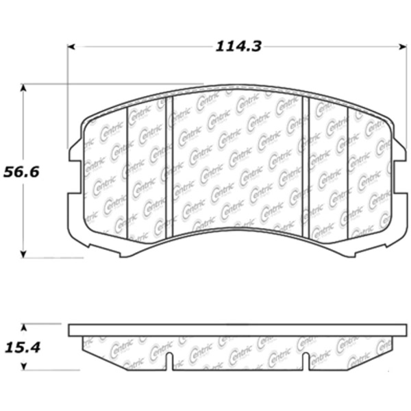 Centric Premium Ceramic Front Disc Brake Pads 301.09040