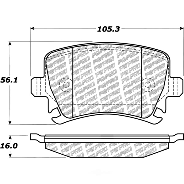 Centric Posi Quiet Pro™ Semi-Metallic Rear Disc Brake Pads 500.11081