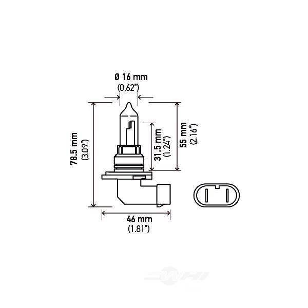 Hella 9005 Standard Series Halogen Light Bulb 9005