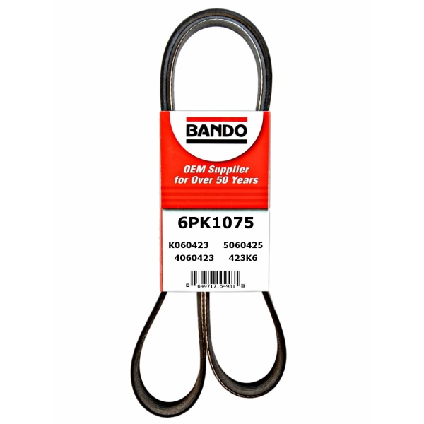 BANDO Rib Ace™ V-Ribbed Serpentine Belt 6PK1075