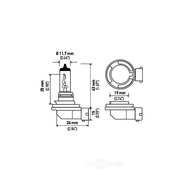 Hella H11 Standard Series Halogen Light Bulb H11