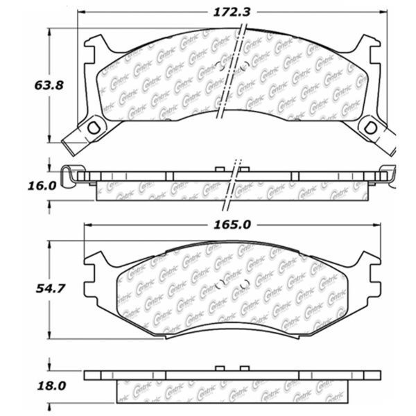 Centric Posi Quiet™ Ceramic Front Disc Brake Pads 105.05240