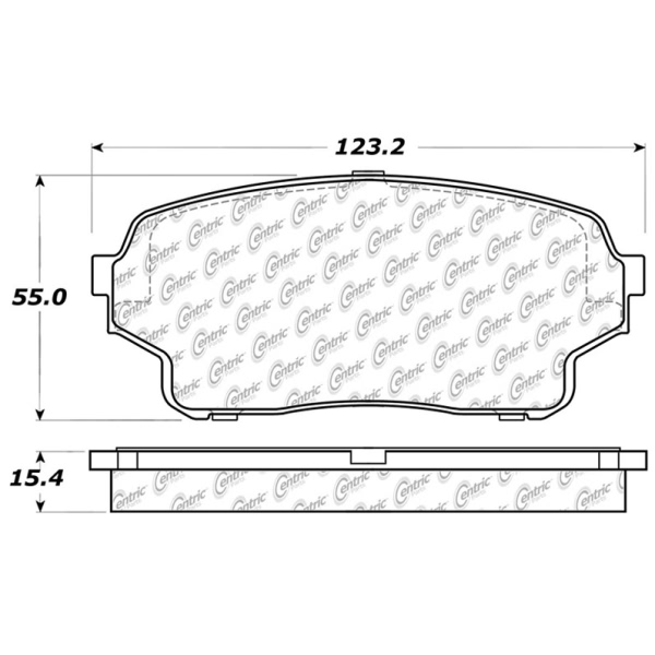 Centric Posi Quiet™ Ceramic Front Disc Brake Pads 105.11050