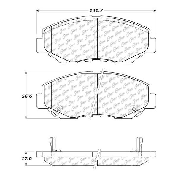 Centric Posi Quiet™ Ceramic Front Disc Brake Pads 105.09141