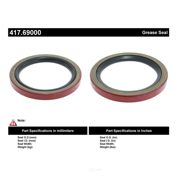 Centric Premium™ Axle Shaft Seal 417.69000