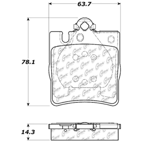 Centric Premium Semi-Metallic Rear Disc Brake Pads 300.08760