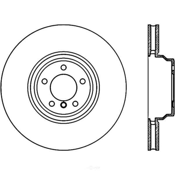 Centric Premium Vented Front Brake Rotor 125.34102