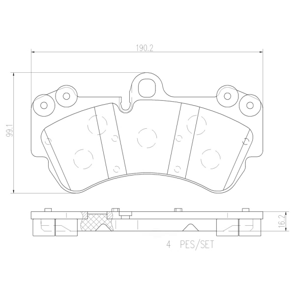 brembo Premium Ceramic Front Disc Brake Pads P85069N