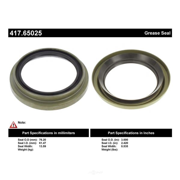 Centric Premium™ Front Inner Wheel Seal 417.65025