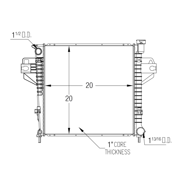 TYC Engine Coolant Radiator 2975