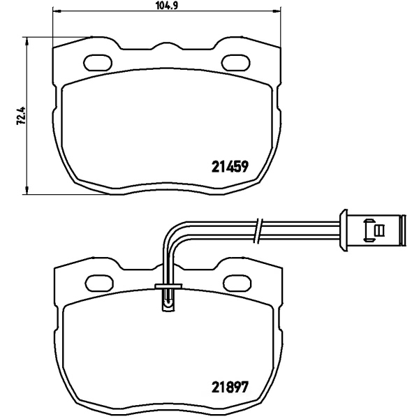 brembo Premium Low-Met OE Equivalent Front Brake Pads P44004