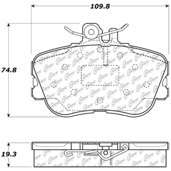 Centric Posi Quiet™ Ceramic Front Disc Brake Pads 105.06450