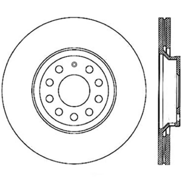 Centric Premium Vented Rear Brake Rotor 125.33113