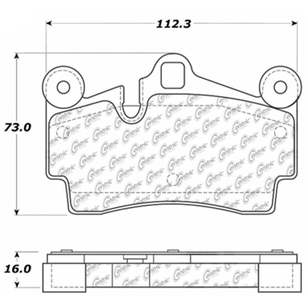 Centric Posi Quiet™ Ceramic Rear Disc Brake Pads 105.09780