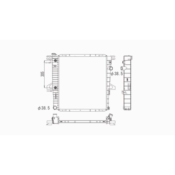 TYC Engine Coolant Radiator 2173