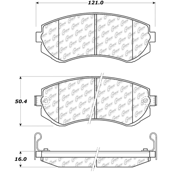 Centric Premium Semi-Metallic Front Disc Brake Pads 300.04220