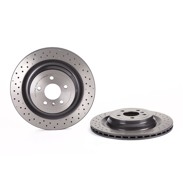 brembo UV Coated Series Drilled Vented Rear Brake Rotor 09.A961.21