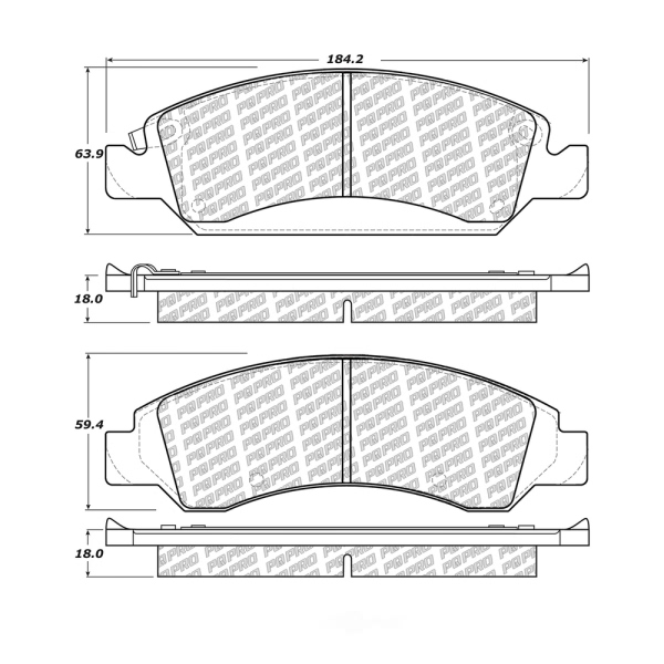 Centric Posi Quiet Pro™ Ceramic Front Disc Brake Pads 500.13630