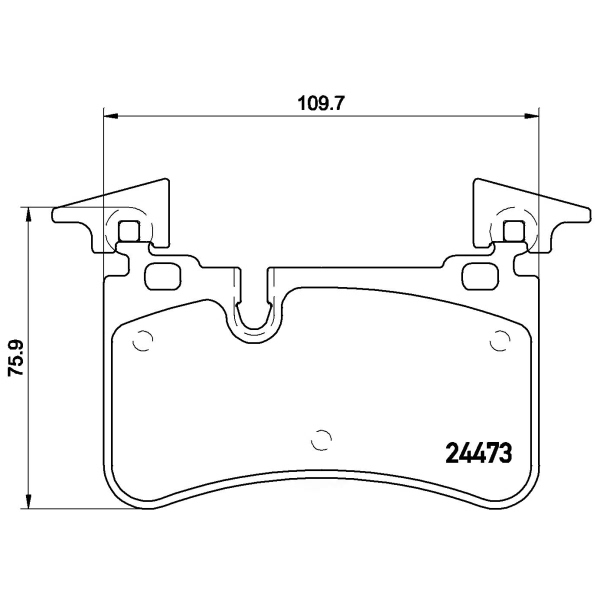 brembo Premium Low-Met OE Equivalent Rear Brake Pads P50113