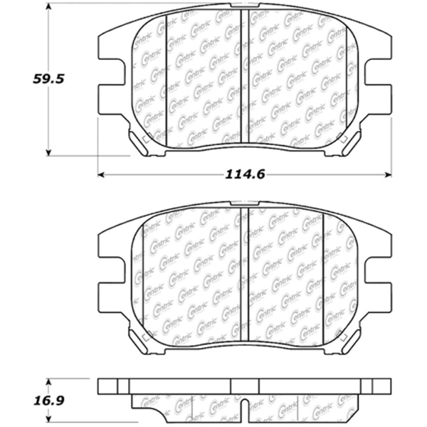 Centric Posi Quiet™ Ceramic Front Disc Brake Pads 105.09300