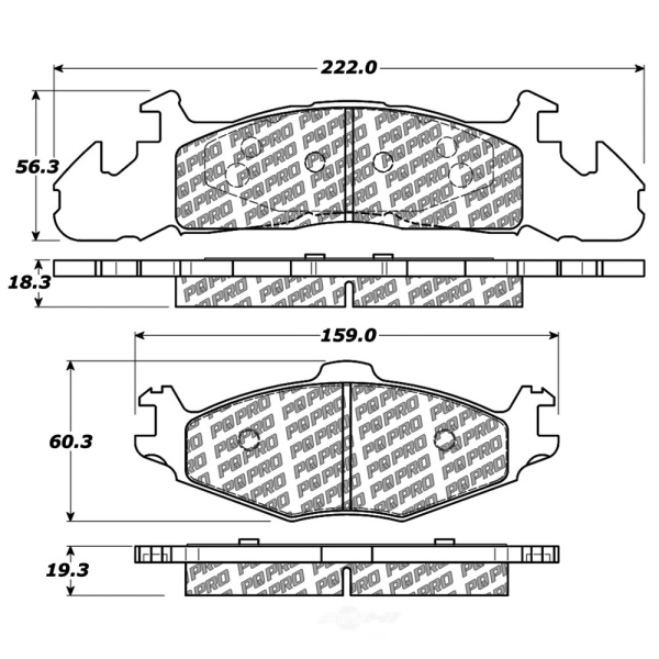 Centric Posi Quiet Pro™ Semi-Metallic Front Disc Brake Pads 500.02590