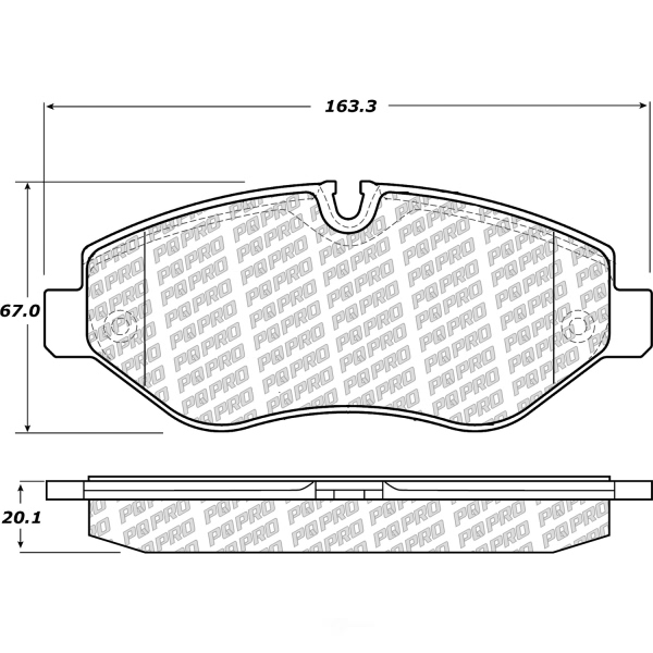 Centric Posi Quiet Pro™ Semi-Metallic Front Disc Brake Pads 500.13160