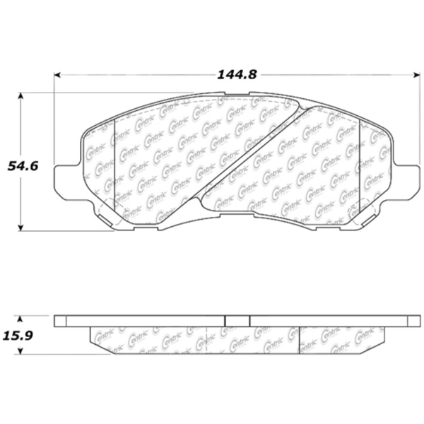 Centric Premium™ Ceramic Brake Pads With Shims And Hardware 301.08660