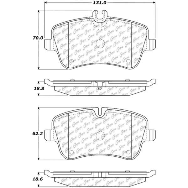 Centric Posi Quiet™ Ceramic Front Disc Brake Pads 105.08720