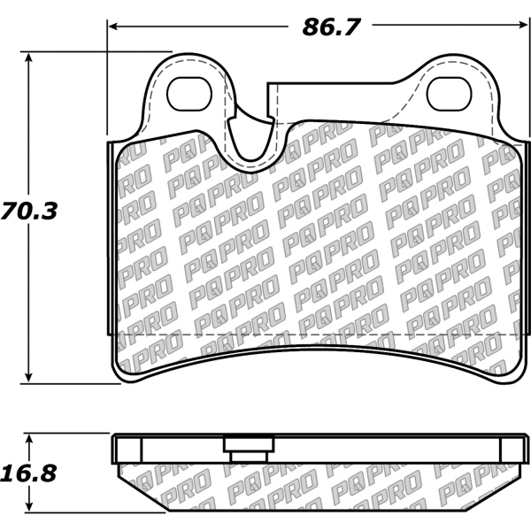 Centric Posi Quiet Pro™ Semi-Metallic Rear Disc Brake Pads 500.12770