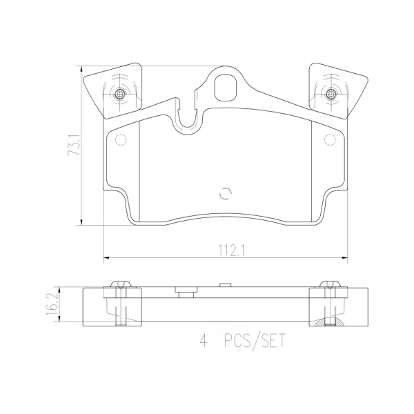 brembo Premium Ceramic Rear Disc Brake Pads P85088N