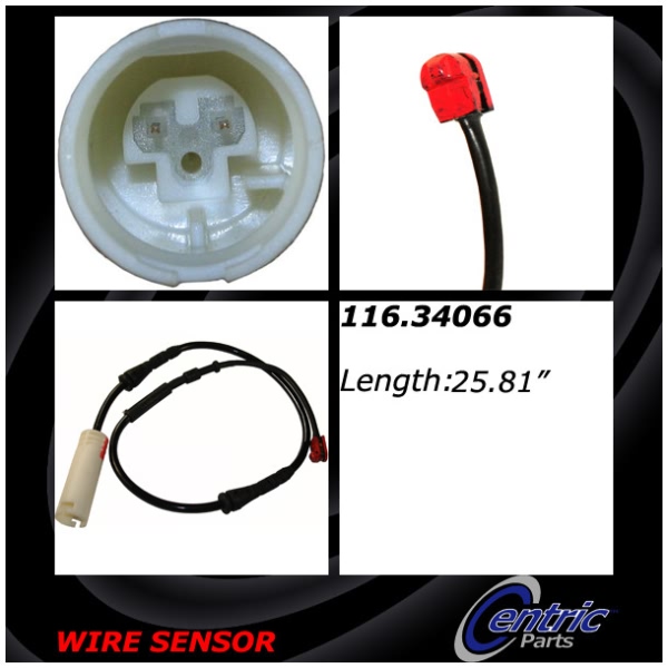 Centric Front Brake Pad Sensor 116.34066