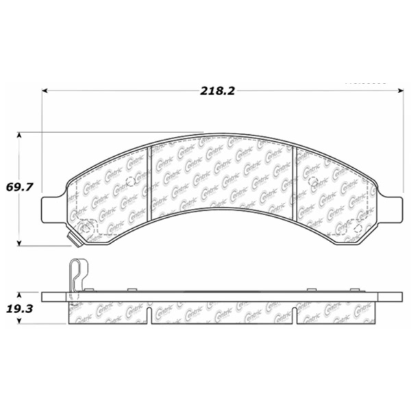 Centric Posi Quiet™ Semi-Metallic Rear Disc Brake Pads 104.09890