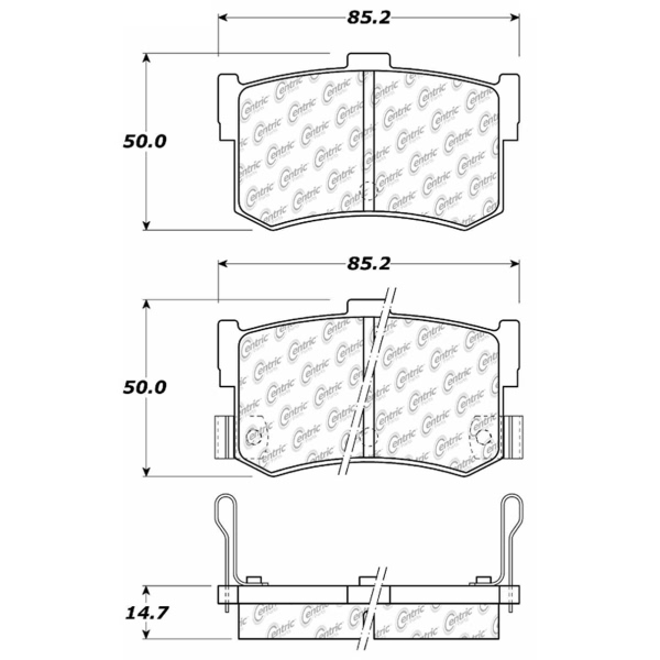 Centric Posi Quiet™ Ceramic Rear Disc Brake Pads 105.03420