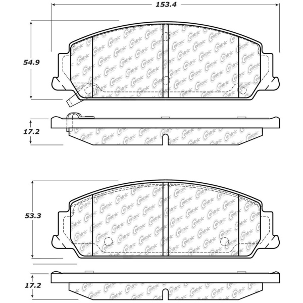 Centric Premium Ceramic Front Disc Brake Pads 301.13510