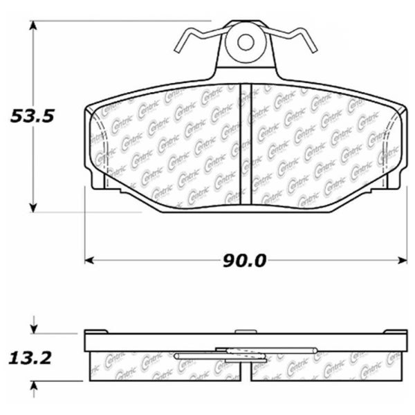 Centric Premium Ceramic Rear Disc Brake Pads 301.03910