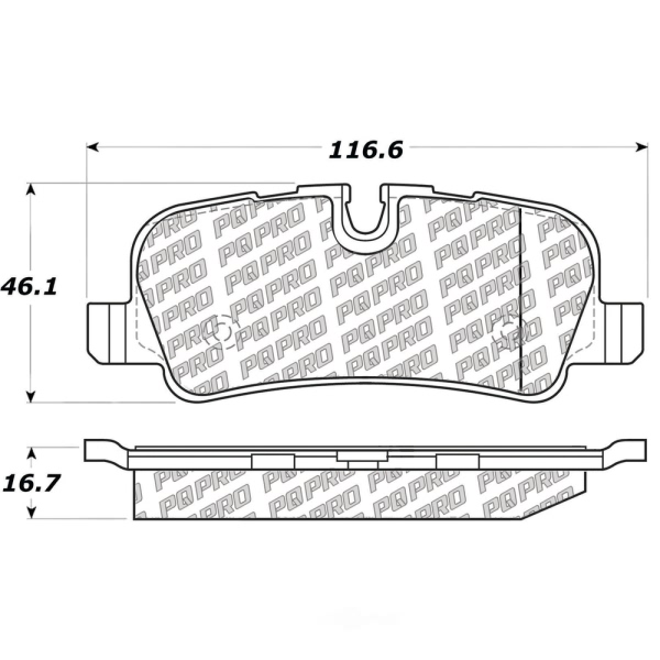 Centric Posi Quiet Pro™ Semi-Metallic Rear Disc Brake Pads 500.10990