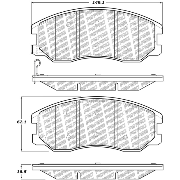 Centric Posi Quiet Pro™ Ceramic Front Disc Brake Pads 500.12640