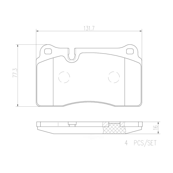 brembo Premium Ceramic Front Disc Brake Pads P85116N