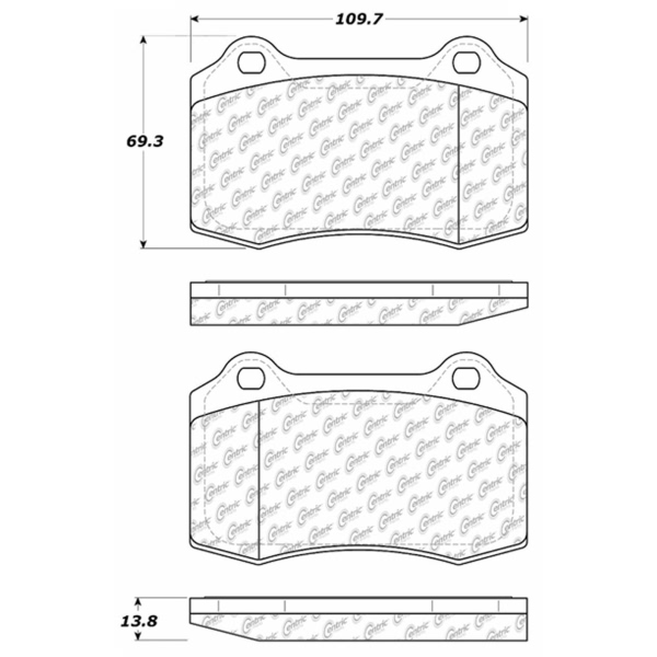 Centric Posi Quiet™ Ceramic Front Disc Brake Pads 105.05921