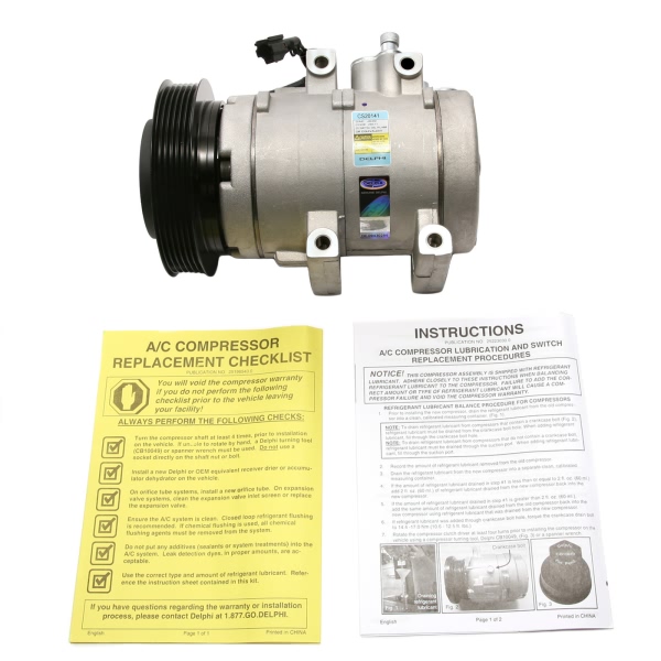 Delphi A C Compressor With Clutch CS20141