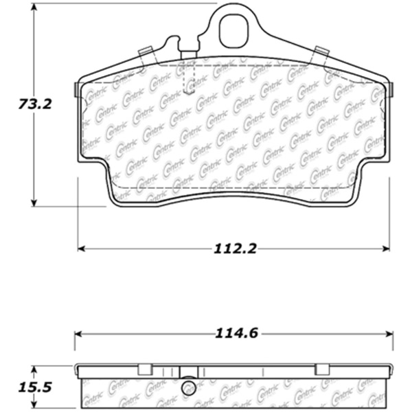 Centric Posi Quiet™ Ceramic Rear Disc Brake Pads 105.07380