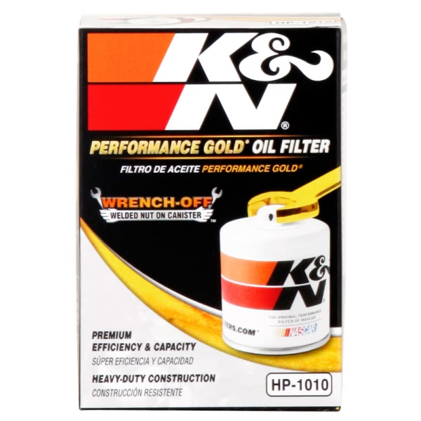 K&N Performance Gold™ Wrench-Off Oil Filter HP-1010