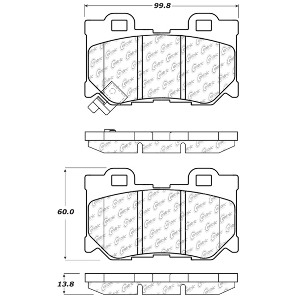 Centric Premium Ceramic Rear Disc Brake Pads 301.13470